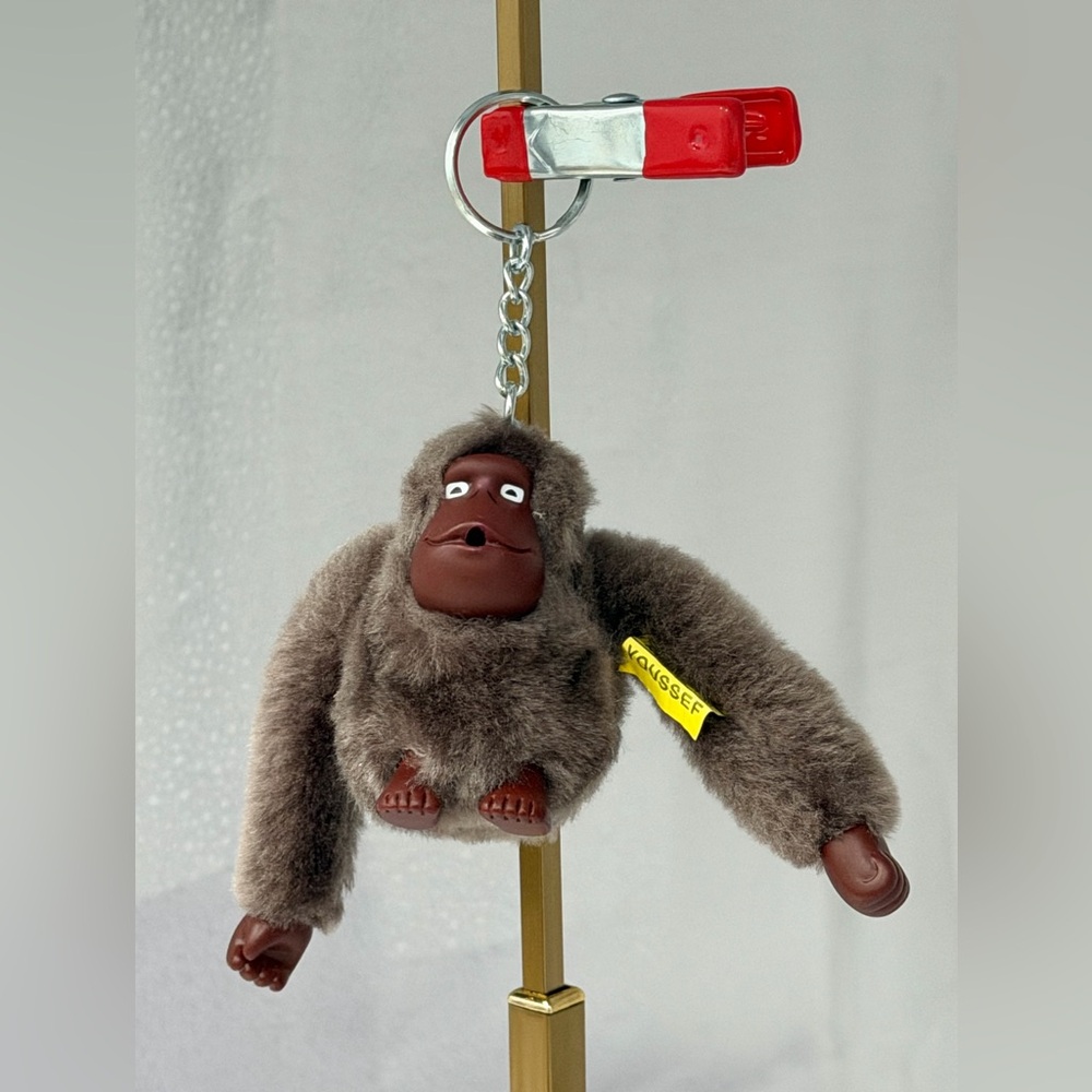 Kipling Monkey Keychain Plush Bag Charm – “YOUSSEF” Authentic